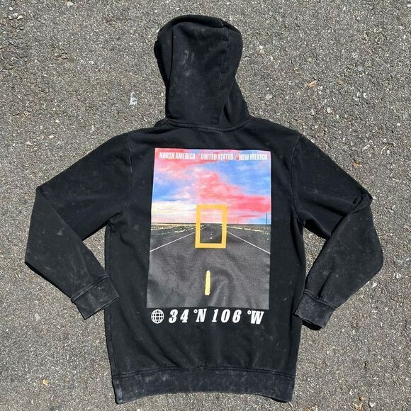 National Geographic, New Mexico Highway Coordinates Hooded Sweatshirt, Unisex S - Picture 9 of 9